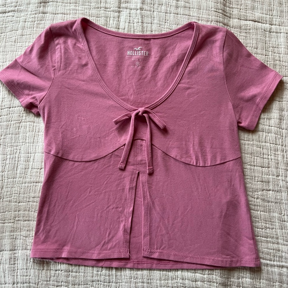Hollister Tie-Front Baby Tee
